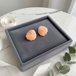 Peach Textured Earrings